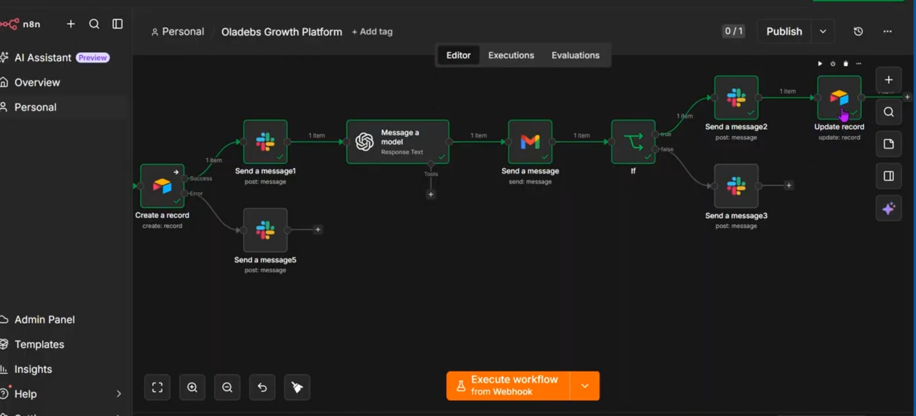 Oladebs B2B SaaS lead qualification n8n workflow screenshot